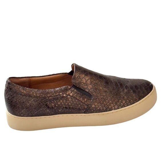 Frye Women's 8.5M Metallic Pewter Slip-On Sneakers - Picture 6 of 14